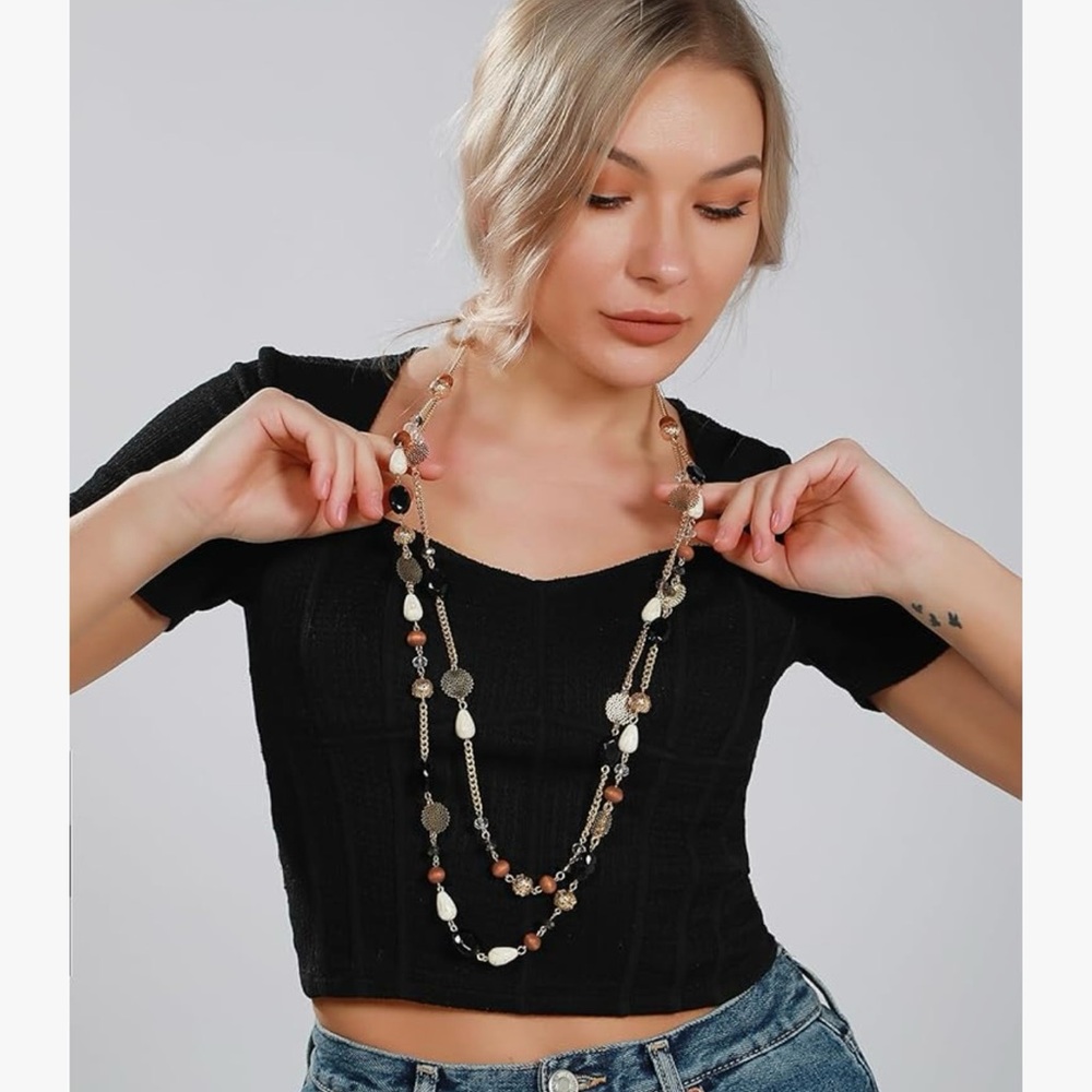 Elegant Multi-Color Beaded Necklace